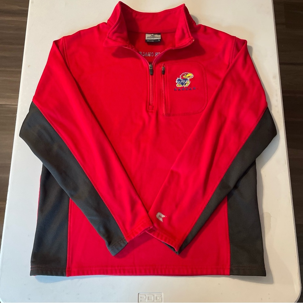 Colosseum Kansas Jayhawks Quarter Zip Men’s LARGE